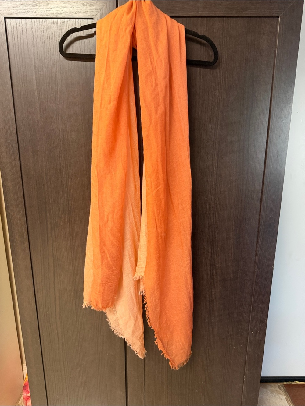 Orange ombré Lightweight Decorative Scarf